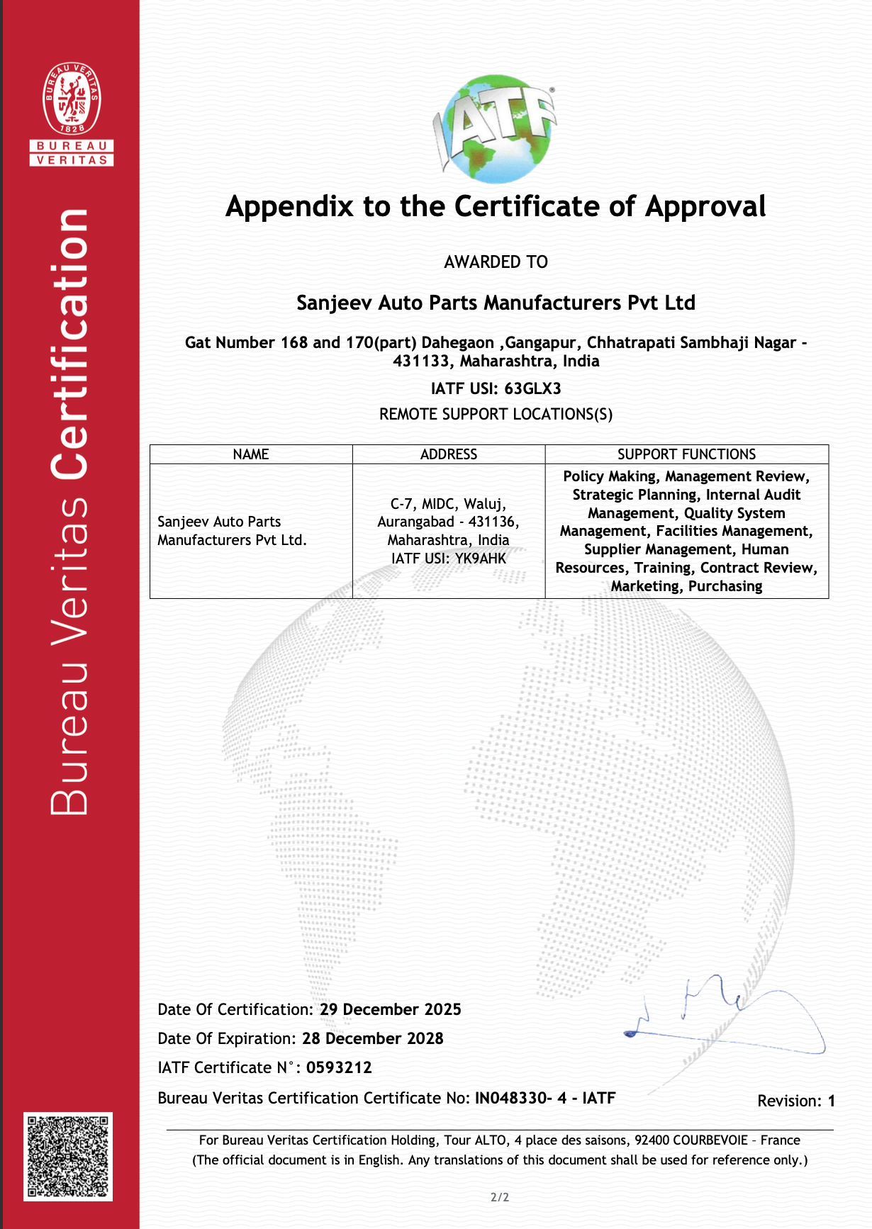 IATF 16949:2016 - Site – G168 (Part 2)