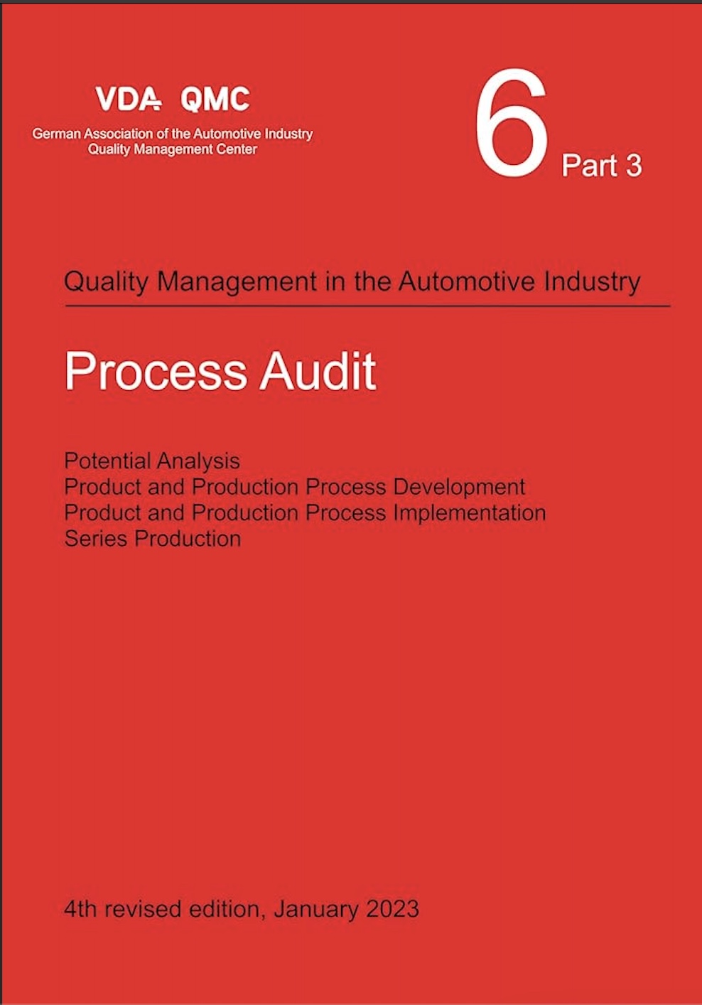VDA 6.3 4th Edition - Process Audit Certificate